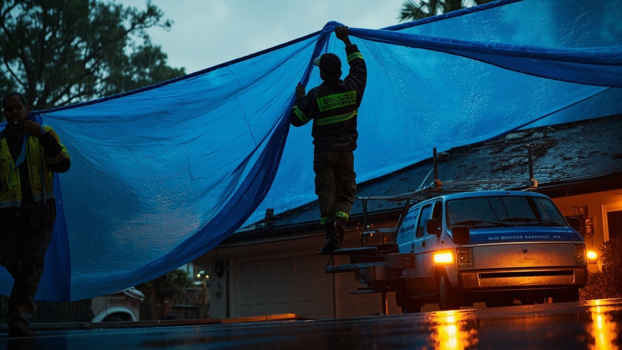 How Professional Emergency Roof Tarping Protects Your Property