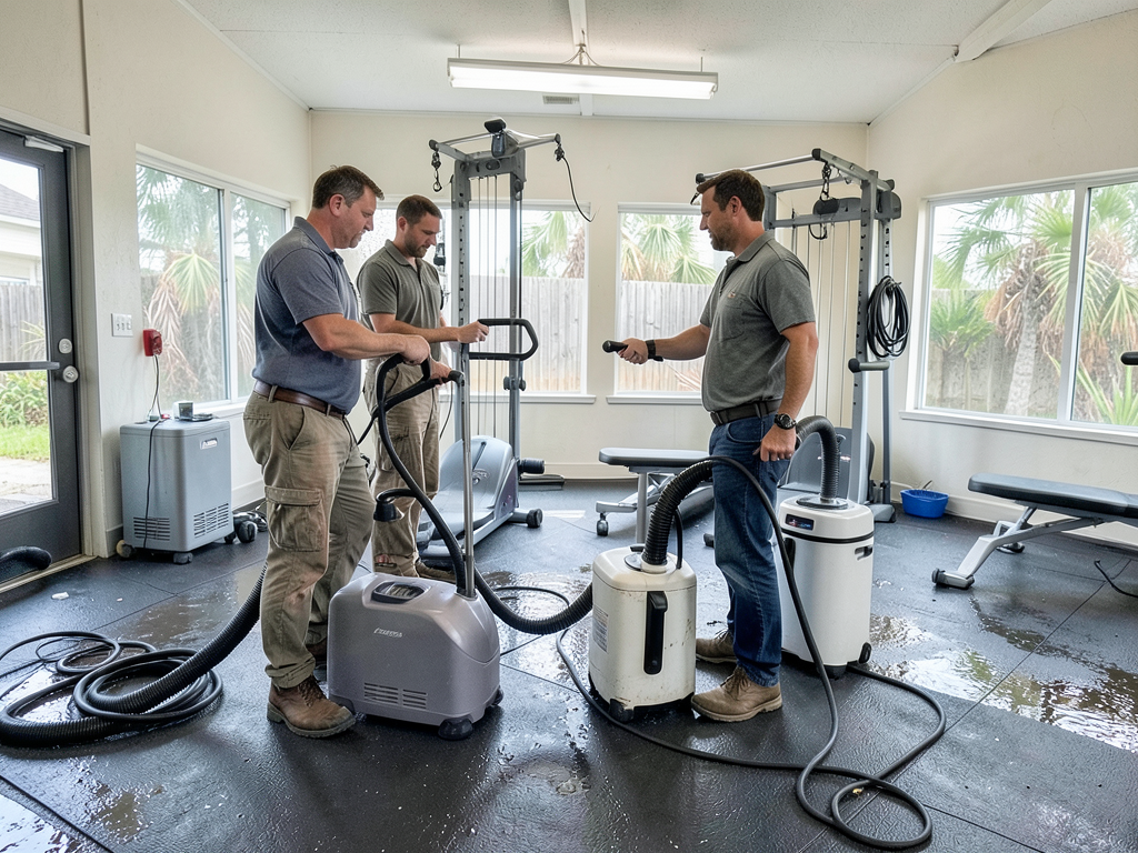 Fixing a flooded home gym and saving your rubber f