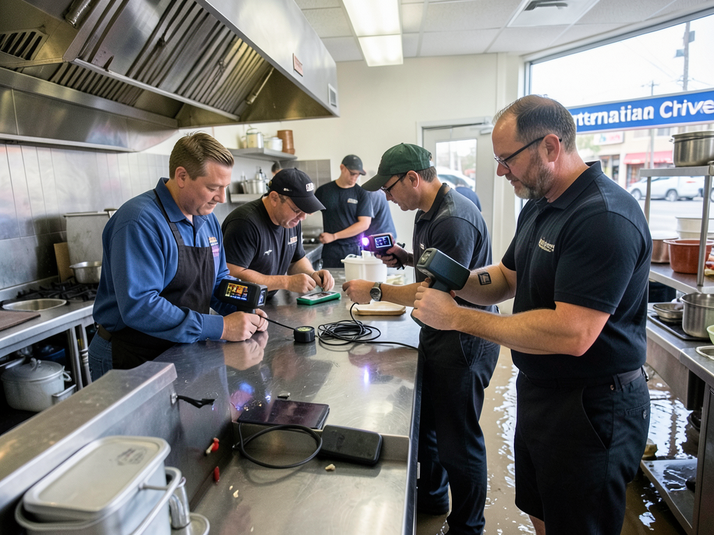 Managing water damage in commercial kitchens near
